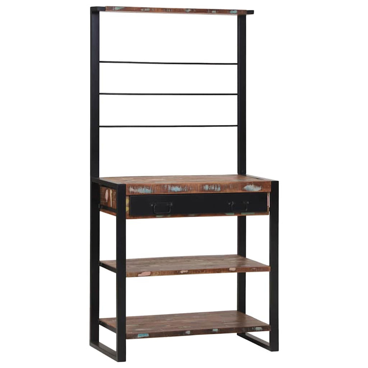 Vidaxx étagère de cuisine multicolore et noire 80 x 40 x 160 cm