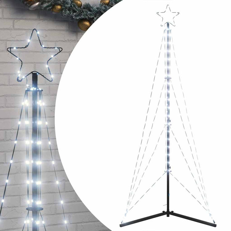 Vidaxl LED Arbre de Noël 363 LEDS Blanc froid 182 cm