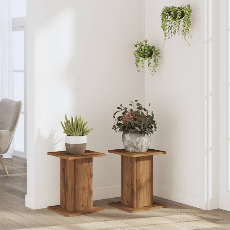 Vidaxx porte-plantes 2 pcs 30x30x40 cm bois chêne artisanal
