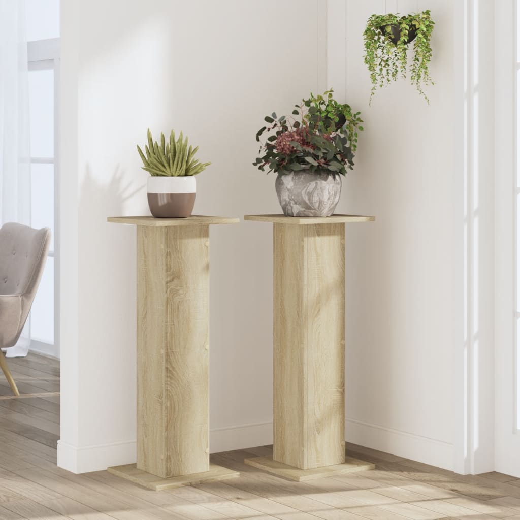 Normes de l'usine de Vidaxl 2 PCS 30x30x80 cm Bois de chêne sonoma
