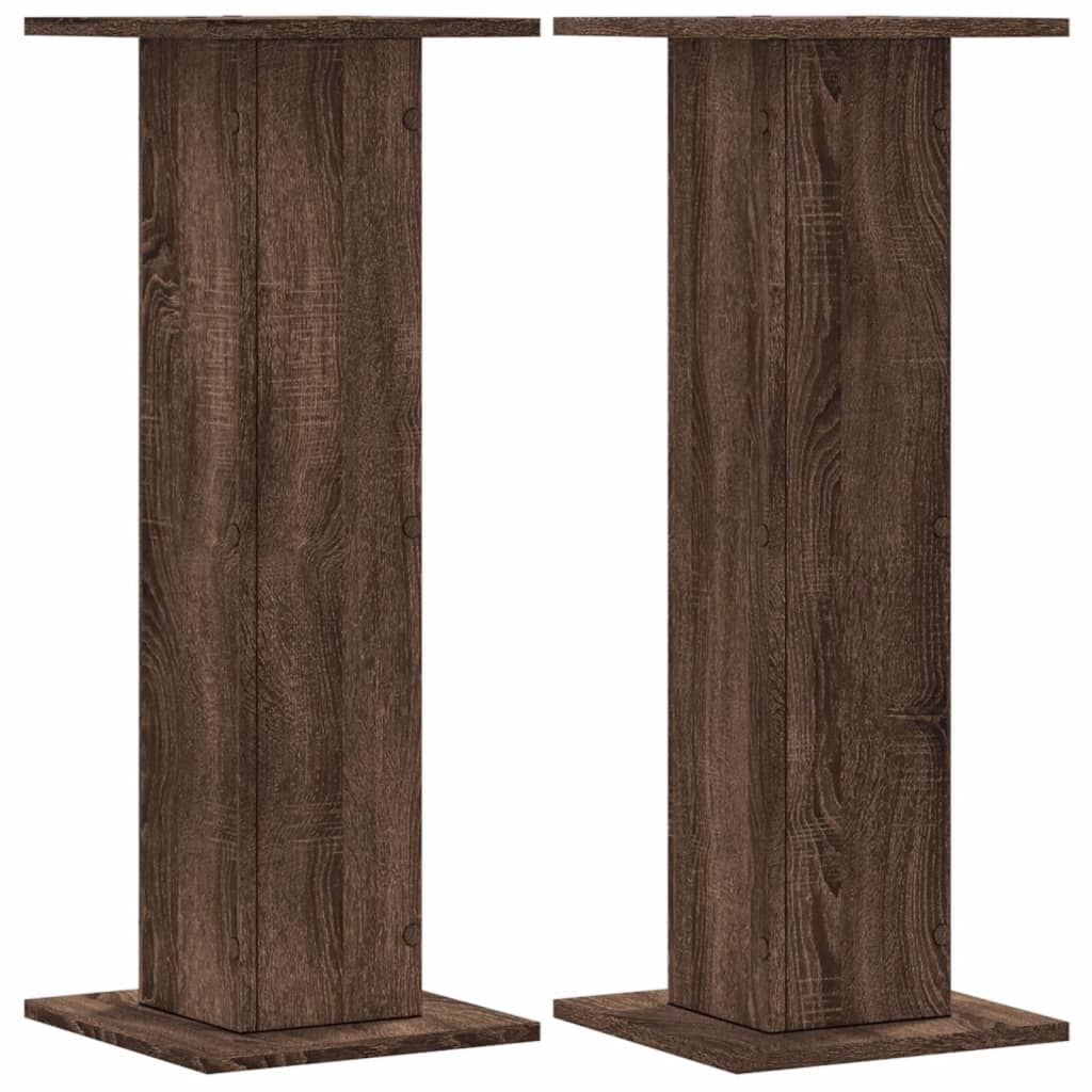 Normes de l'usine Vidaxl 2 PCS 30x30x80 cm Chêne brun en bois transformé