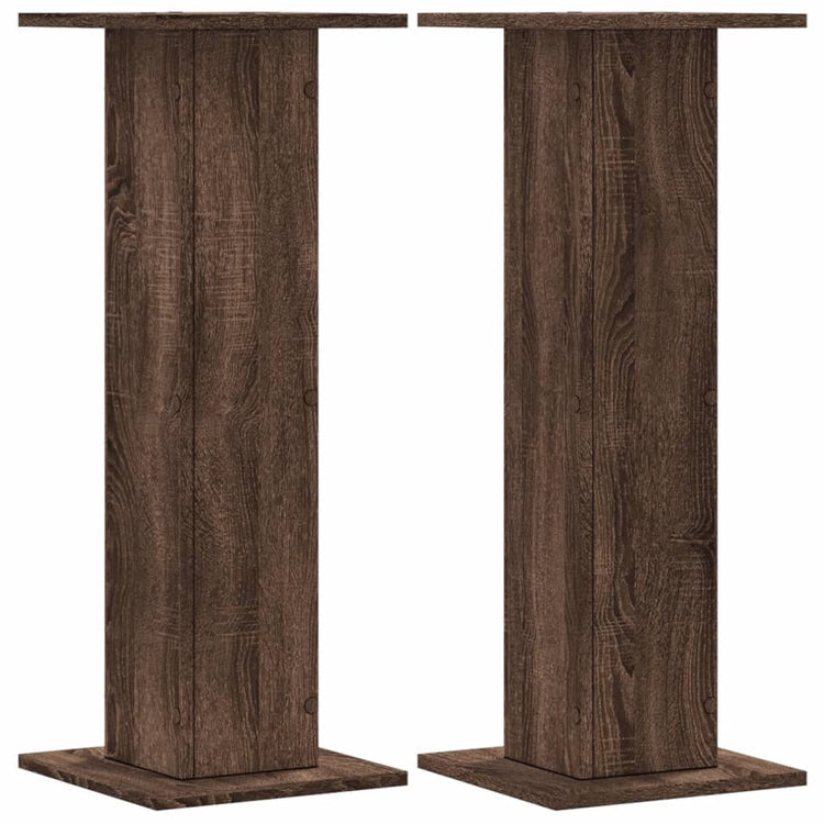Normes de l'usine Vidaxl 2 PCS 30x30x80 cm Chêne brun en bois transformé