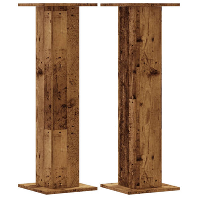 Vidaxxl supports pour plantes 2 pcs 30x30x95 cm bois traité, couleur bois ancien