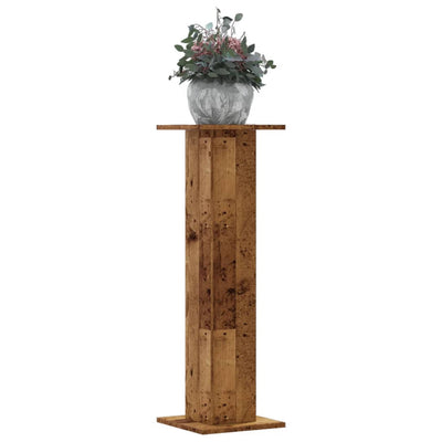 Vidaxxl supports pour plantes 2 pcs 30x30x95 cm bois traité, couleur bois ancien