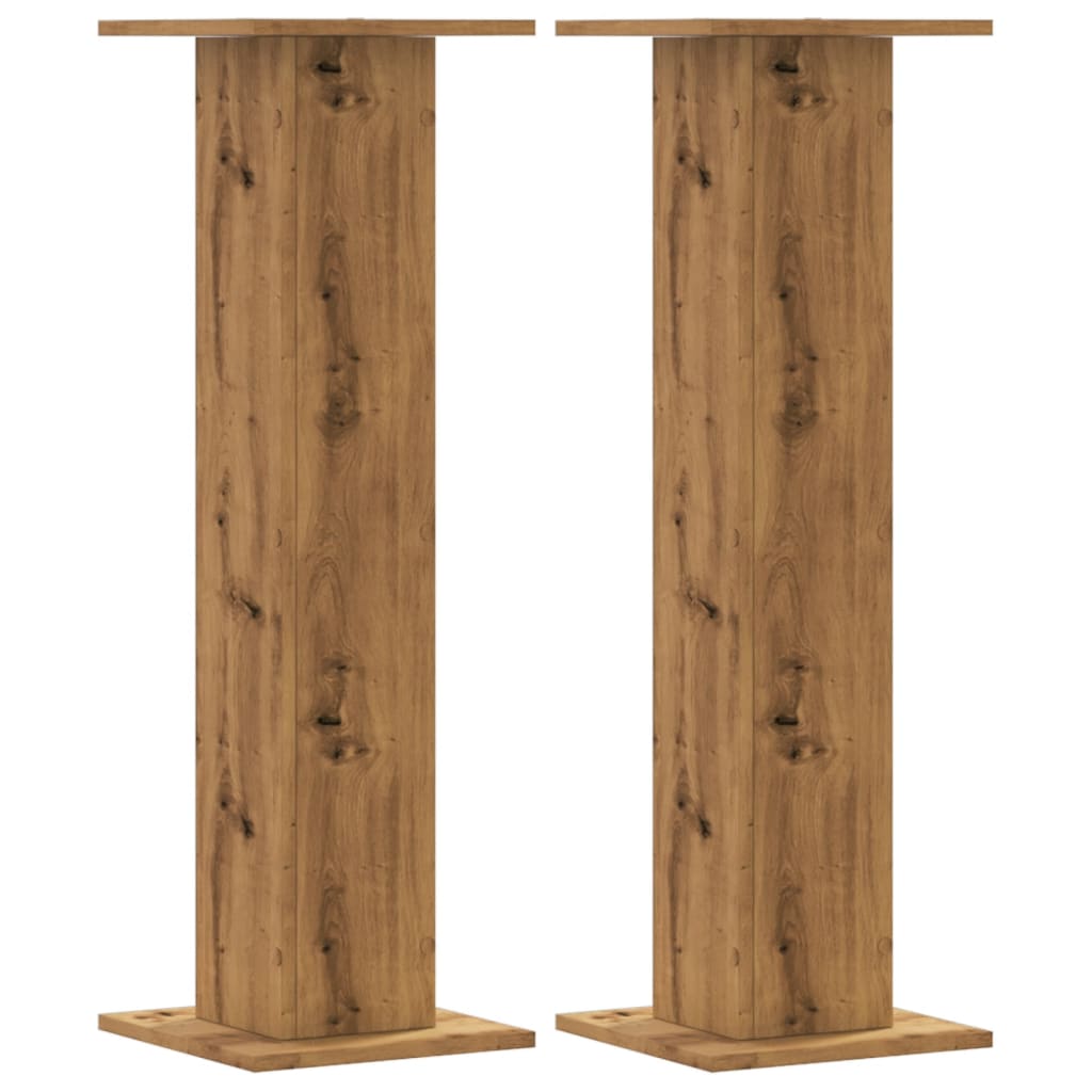 VidaXL supports pour plantes 2 pcs 30x30x95 cm bois chêne artisanal