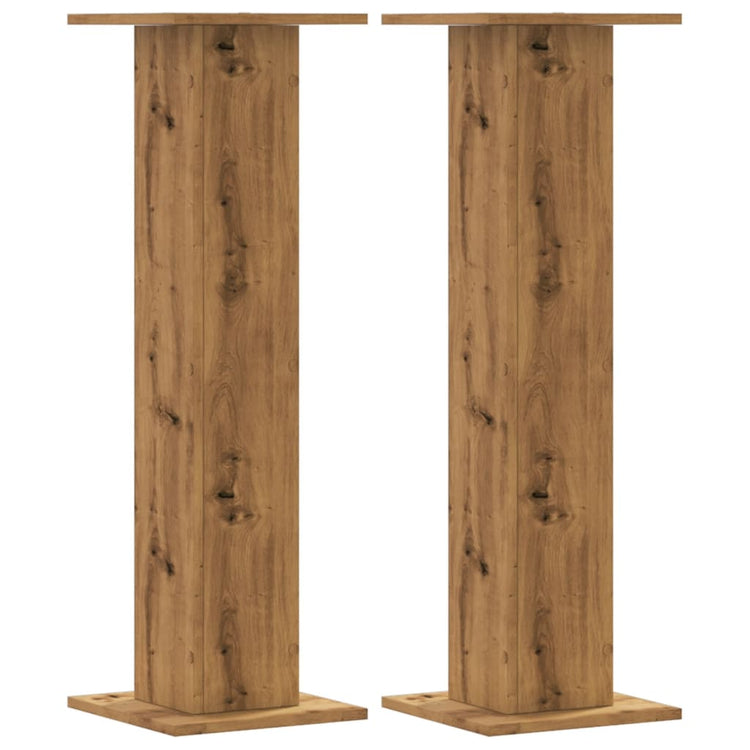 VidaXL supports pour plantes 2 pcs 30x30x95 cm bois chêne artisanal