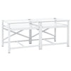 Vidaxl Double Washing Machine Base avec étagères extensibles blancs