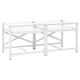 Vidaxl Double Washing Machine Base avec étagères extensibles blancs