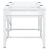 Vidaxl Double Washing Machine Base avec étagères extensibles blancs
