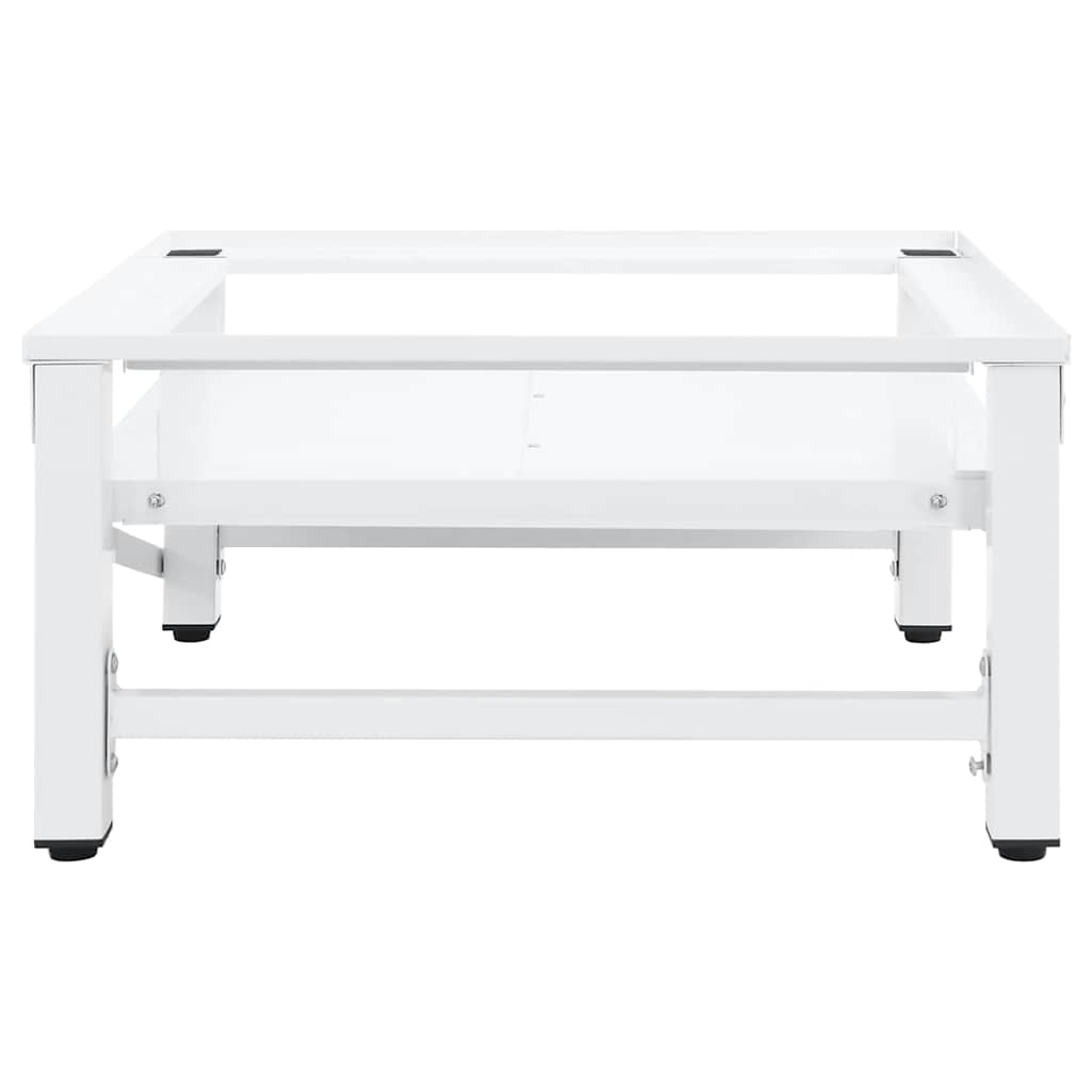 Vidaxl Washing Machineverhoger avec un étagère extensible blanc