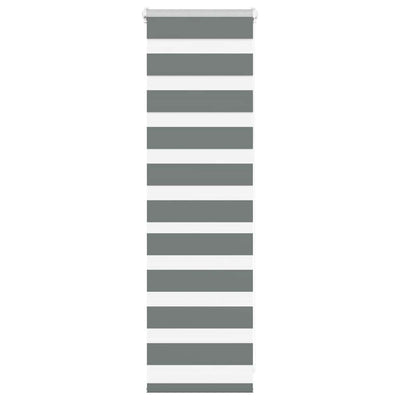 Vidaxl Zebra Rouleau aveugle 45x100 cm Largeur de poussière 40,9 cm Gris foncé