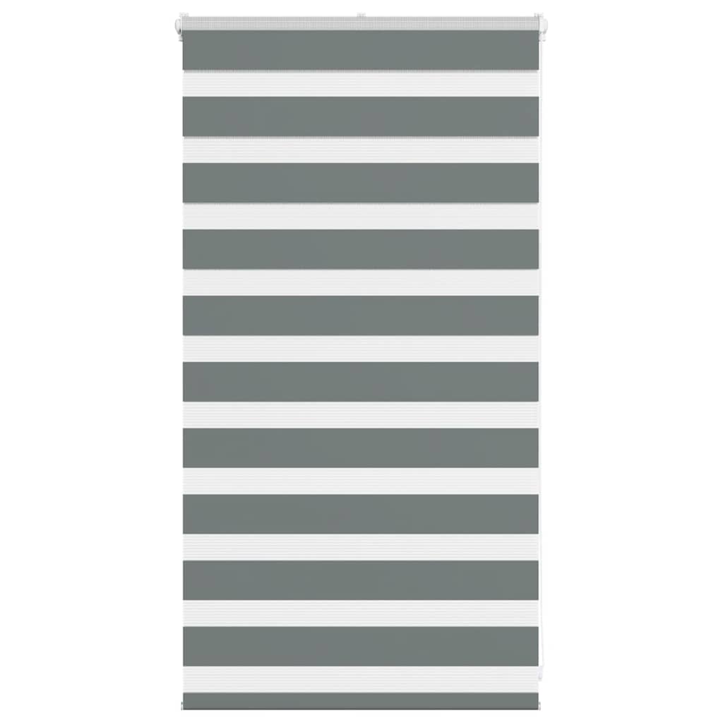 Vidaxl Zebra Rouleau aveugle 75x100 cm Largeur de tissu 70,9 cm gris foncé