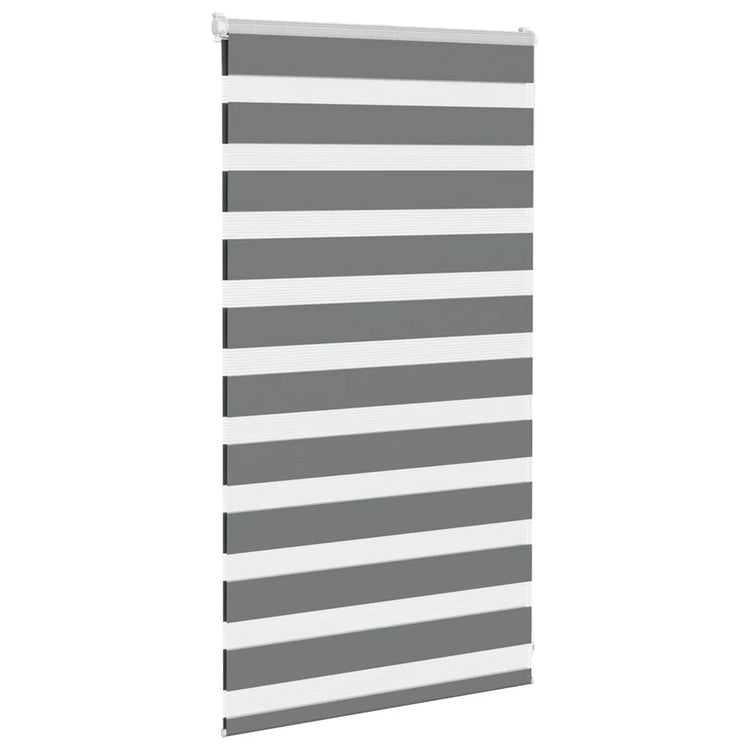 Vidaxl Zebra Rouleau aveugle 75x100 cm Largeur de tissu 70,9 cm gris foncé