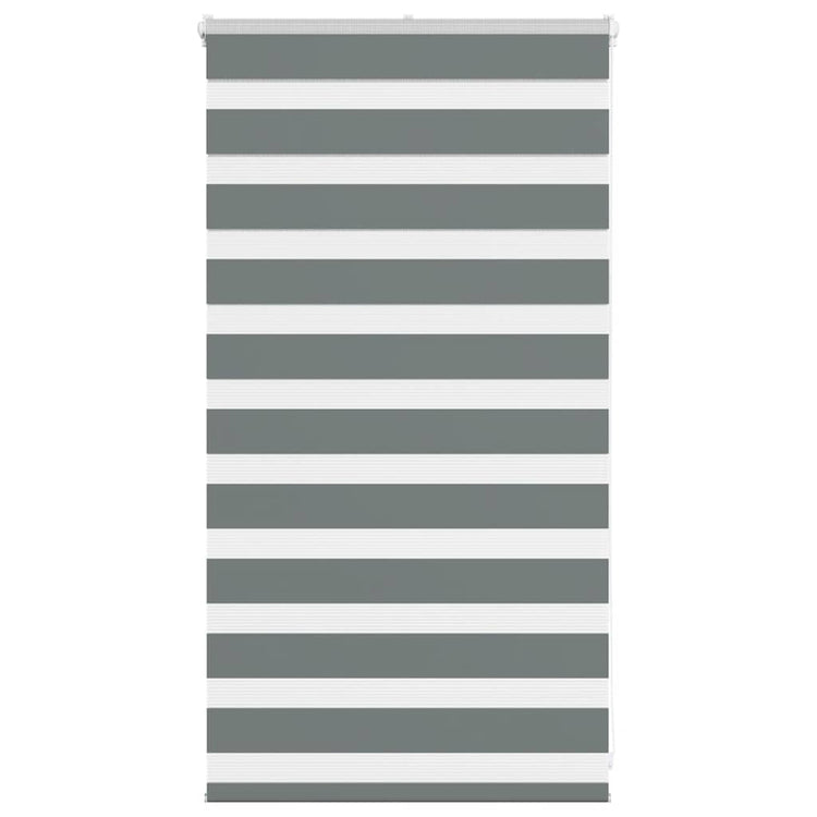 Vidaxl Zebra Rouleau aveugle 85x100 cm Largeur de tissu 80,9 cm gris foncé