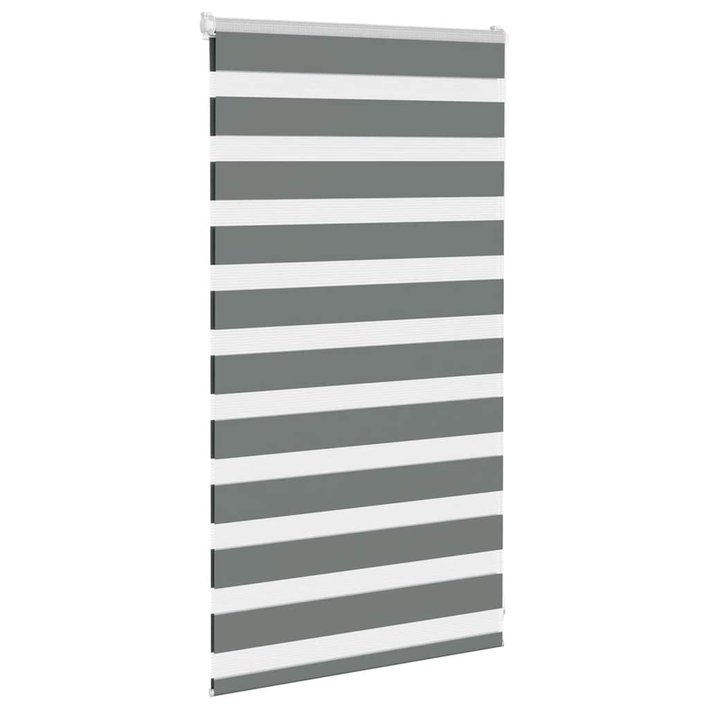 Vidaxl Zebra Rouleau aveugle 85x100 cm Largeur de tissu 80,9 cm gris foncé