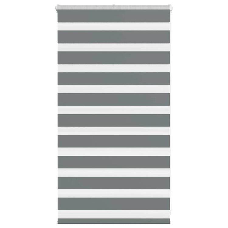Vidaxl Zebra Rouleau aveugle 90x100 cm Largeur de tissu 85,9 cm Gris foncé