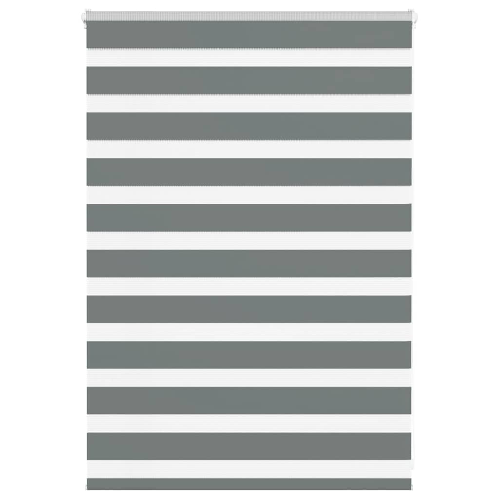 Vidaxl Zebra Rouleau aveugle 95x100 cm Largeur de tissu 90,9 cm gris foncé
