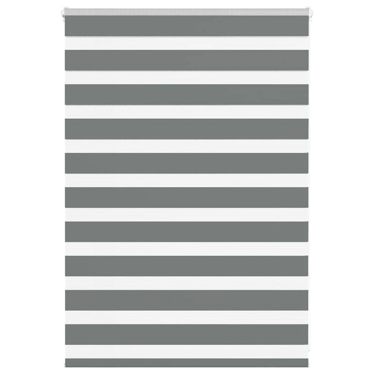 Vidaxl Zebra Rouleau aveugle 115x100 cm Largeur de tissu 110,9 cm gris foncé