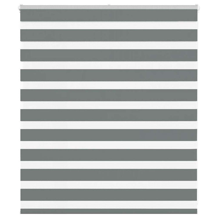 Vidaxl Zebra Rouleau aveugle 120x100 cm Largeur de tissu 115,9 cm Gris foncé