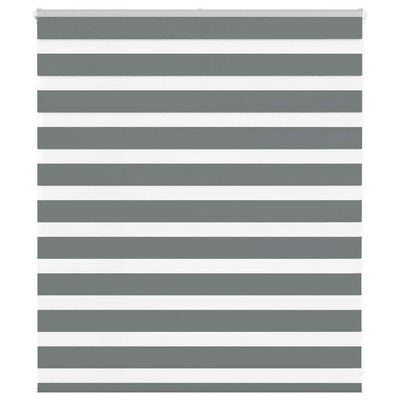 Vidaxl Zebra Rouleau aveugle 125x100 cm Largeur de tissu 120,9 cm gris foncé