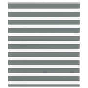 Vidaxl Zebra Rouleau aveugle 135x100 cm Largeur de tissu 130,9 cm Gris foncé - afbeelding 1