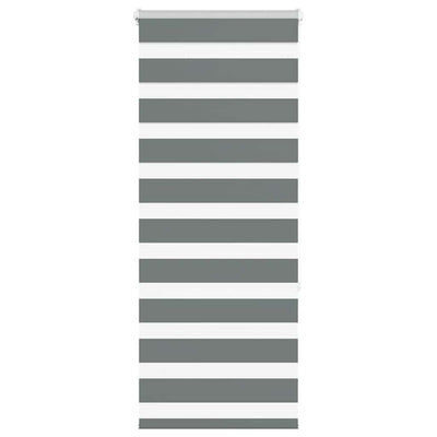 VidaXL store enrouleur zèbre 60x150 cm largeur du tissu gris foncé 55,9 cm