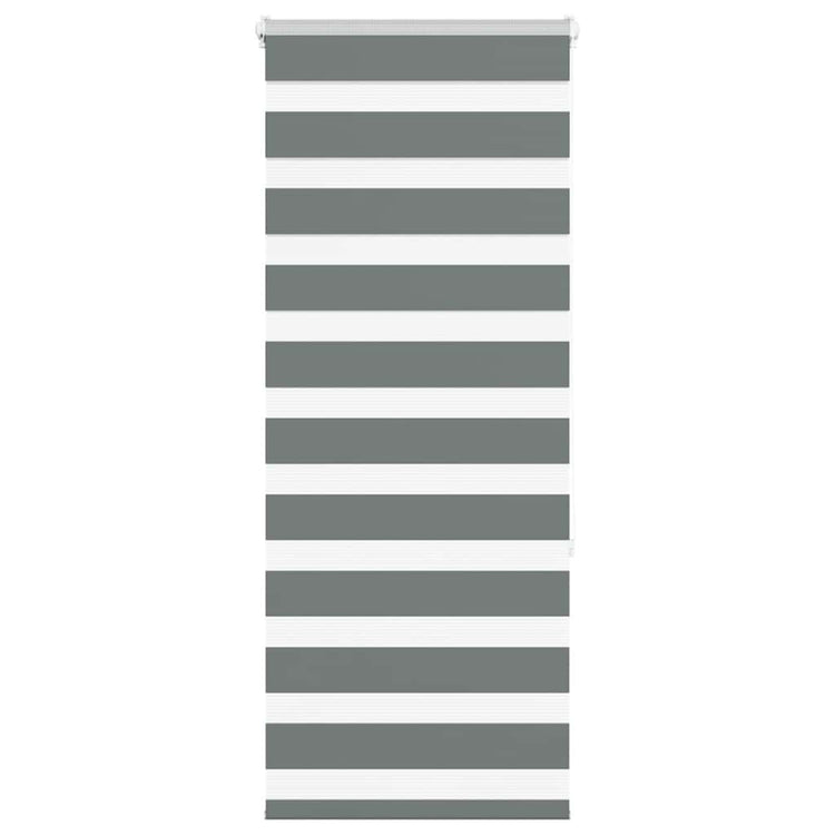 Vidaxl Zebra Rouleau aveugle 65x150 cm Largeur de tissu 60,9 cm Gris foncé
