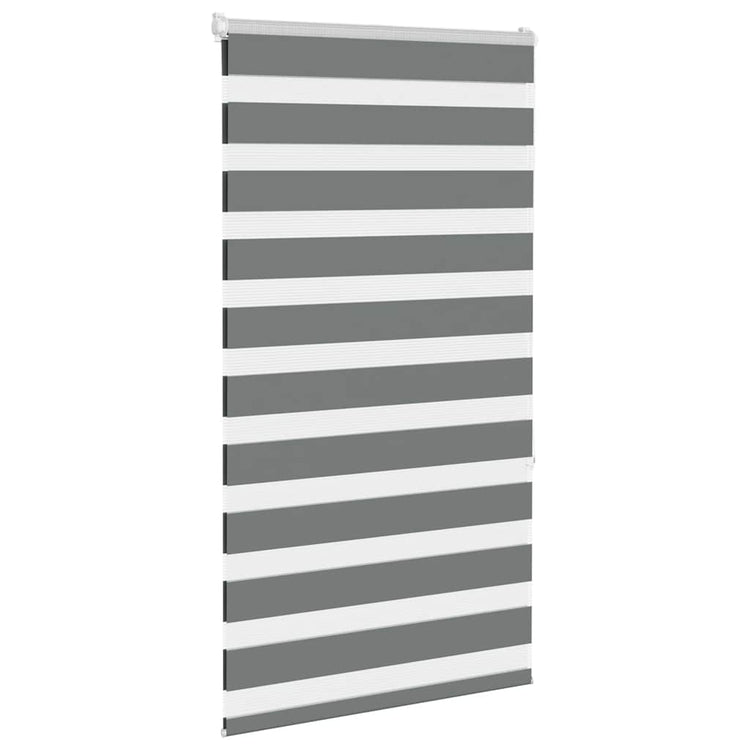 Vidaxl Zebra Rouleau aveugle 75x150 cm Largeur de tissu 70,9 cm gris foncé