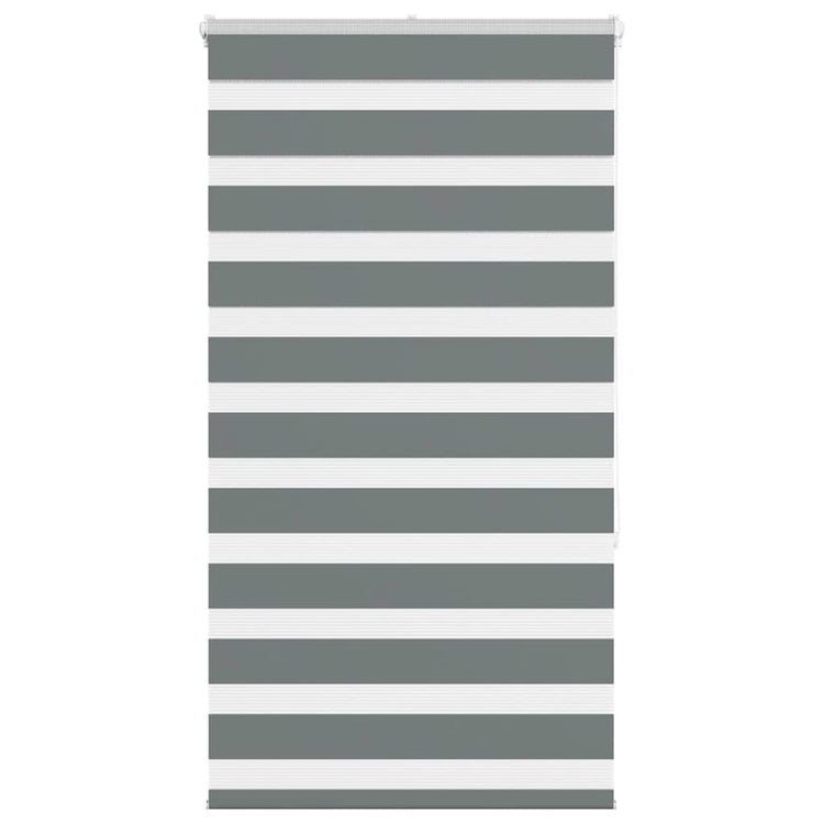VidaXL store enrouleur zèbre 80x150 cm largeur de tissu 75,9 cm gris foncé