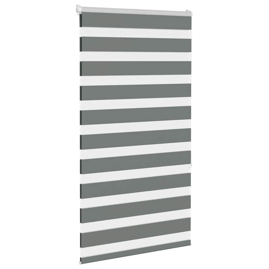 Vidaxl Zebra Rouleau aveugle 85x150 cm Largeur de tissu 80,9 cm gris foncé