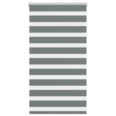 Vidaxl Zebra Rouleau aveugle 90x150 cm Largeur de poussière 85,9 cm Gris foncé