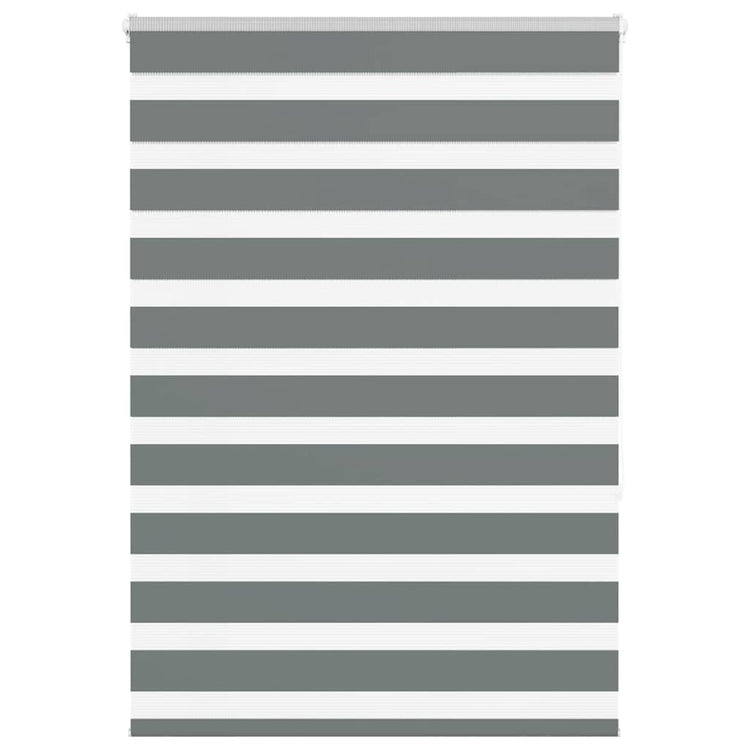 Vidaxl Zebra Rouleau aveugle 95x150 cm Largeur de tissu 90,9 cm gris foncé
