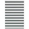 VidaXL store enrouleur zèbre 105x150 cm largeur de tissu 100,9 cm gris foncé