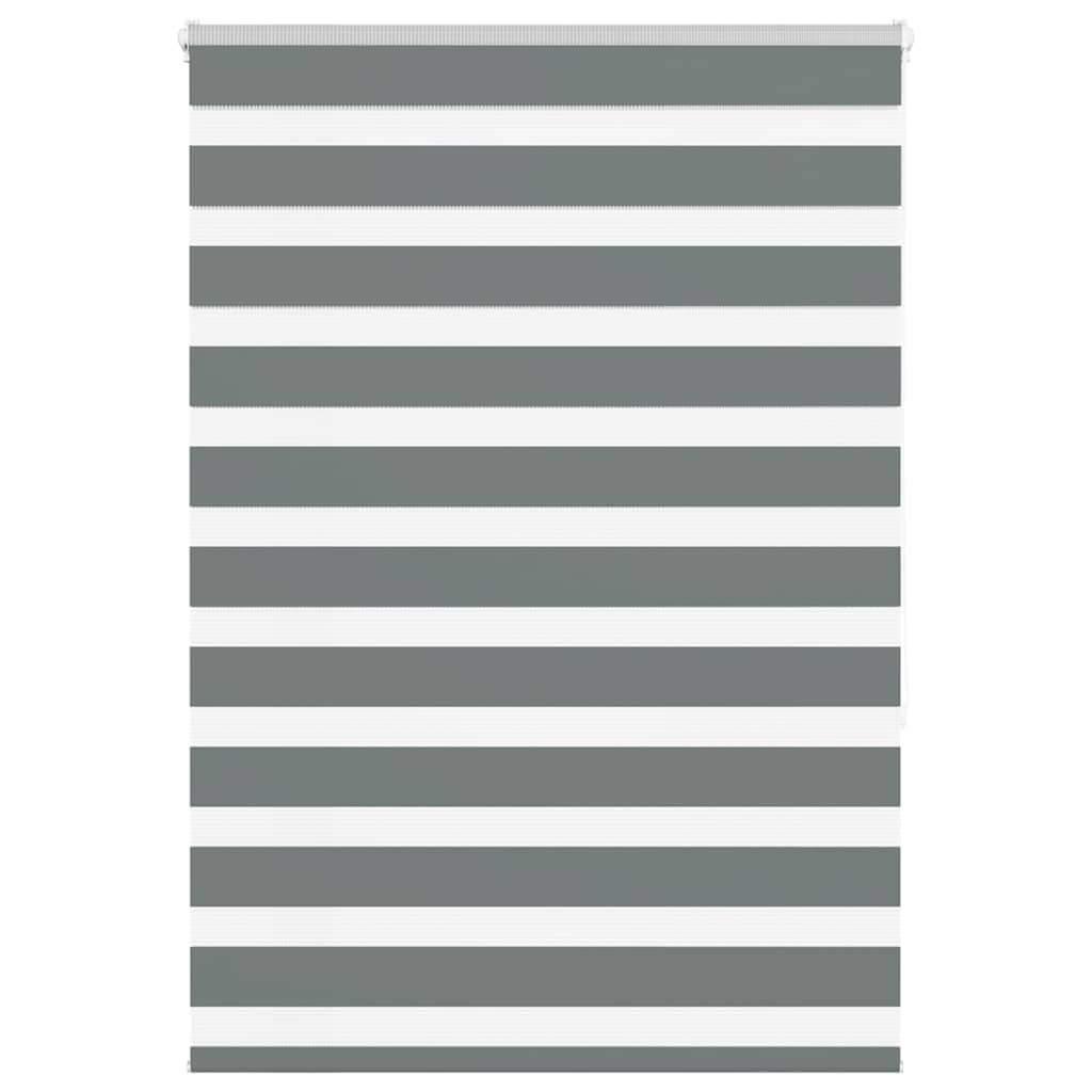 Vidaxl Zebra Rouleau aveugle 110x150 cm Largeur de tissu 105,9 cm Gris foncé