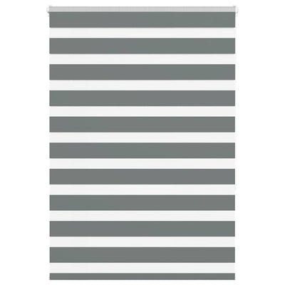 Vidaxl Zebra Rouleau aveugle 110x150 cm Largeur de tissu 105,9 cm Gris foncé
