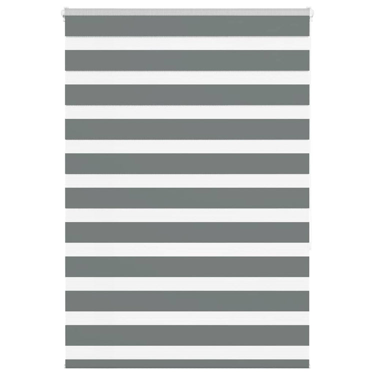 Vidaxl Zebra Rouleau aveugle 110x150 cm Largeur de tissu 105,9 cm Gris foncé