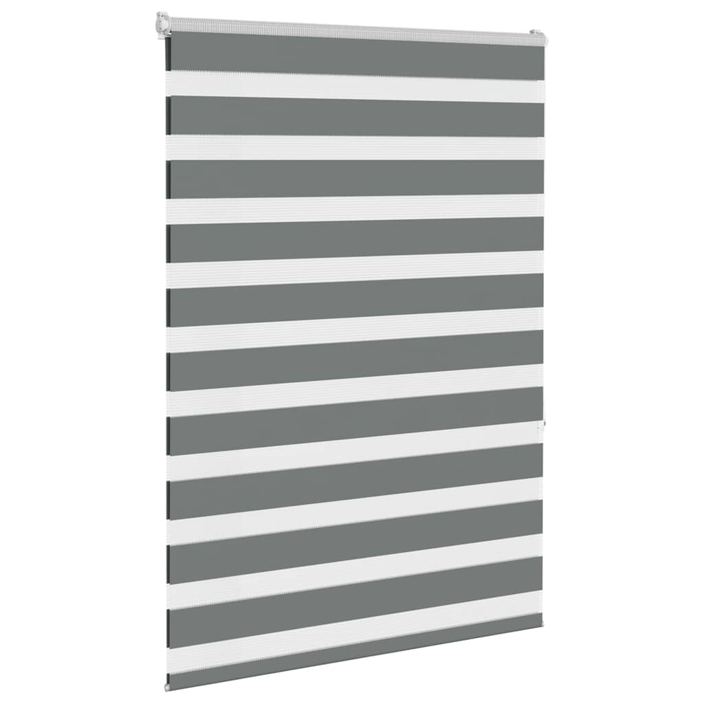 Vidaxl Zebra Rouleau aveugle 110x150 cm Largeur de tissu 105,9 cm Gris foncé