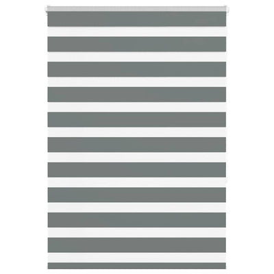 Vidaxl Zebra Rouleau aveugle 115x150 cm Largeur de tissu 110,9 cm gris foncé