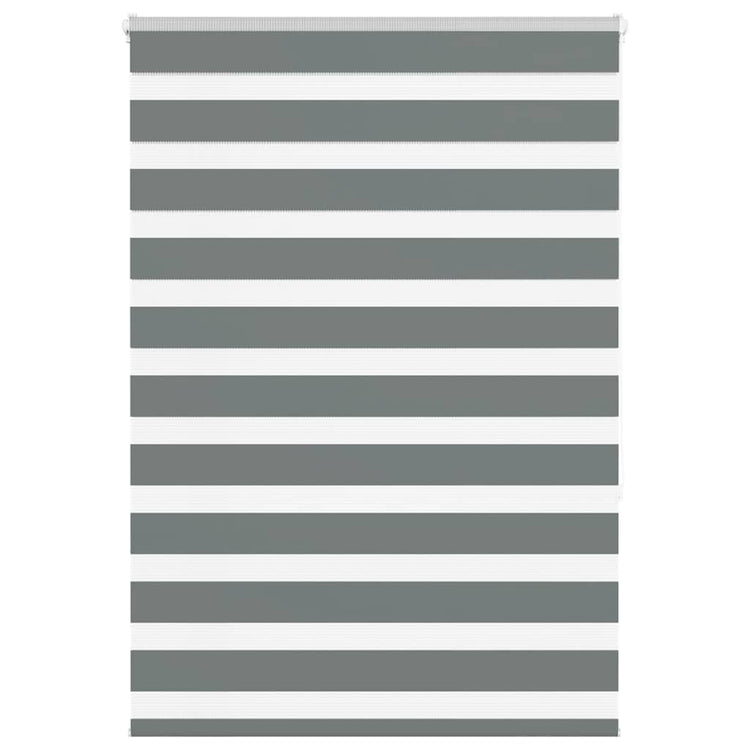 Vidaxl Zebra Rouleau aveugle 115x150 cm Largeur de tissu 110,9 cm gris foncé
