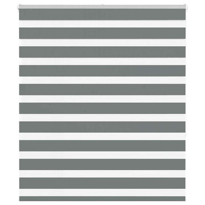 Vidaxx store enrouleur zèbre 130x150 cm largeur de tissu 125,9 cm gris foncé