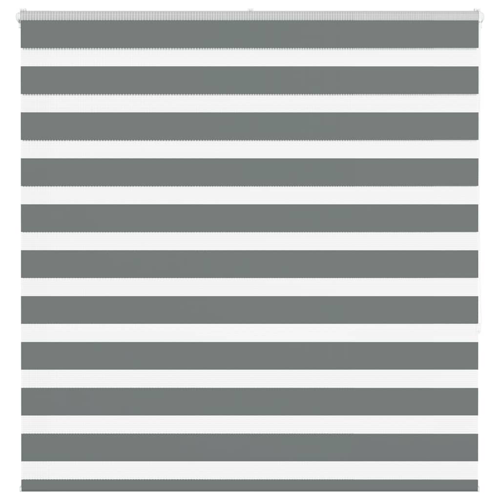VidaXL store enrouleur zèbre 140x150 cm largeur de tissu 135,9 cm gris foncé