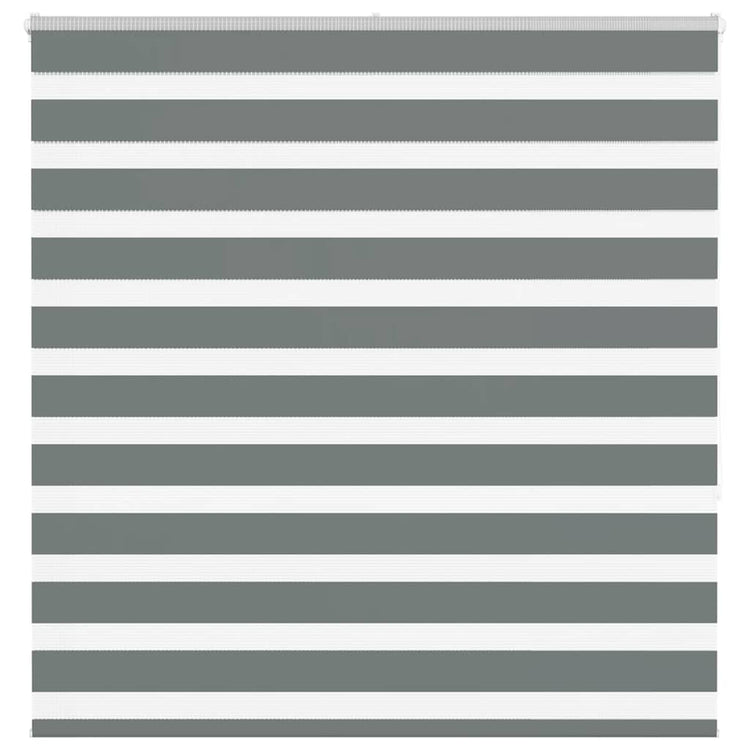 VidaXL store enrouleur zèbre 145x150 cm largeur de tissu 140,9 cm gris foncé