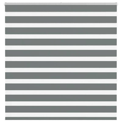 VidaXL store enrouleur zèbre 150x150 cm largeur de tissu 145,9 cm gris foncé