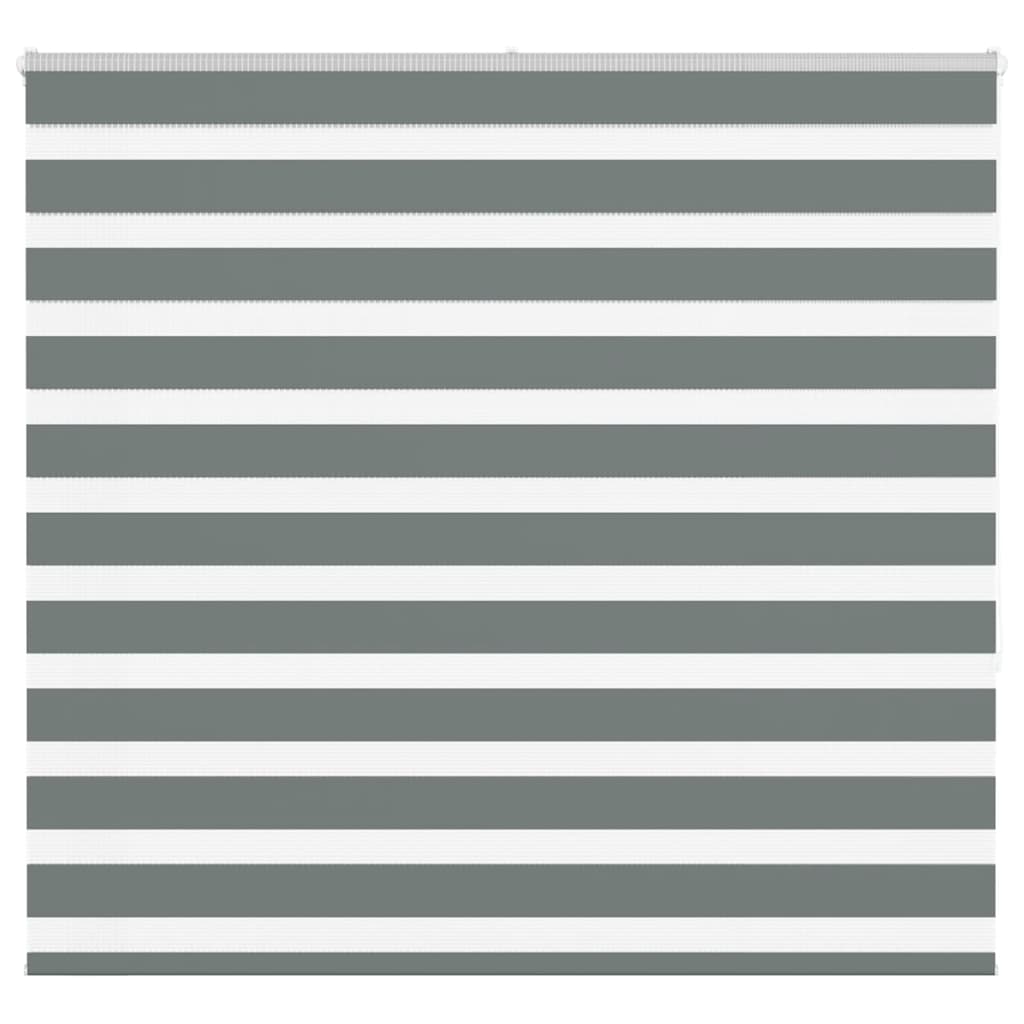VidaXL store enrouleur zèbre 155x150 cm largeur de tissu 150,9 cm gris foncé
