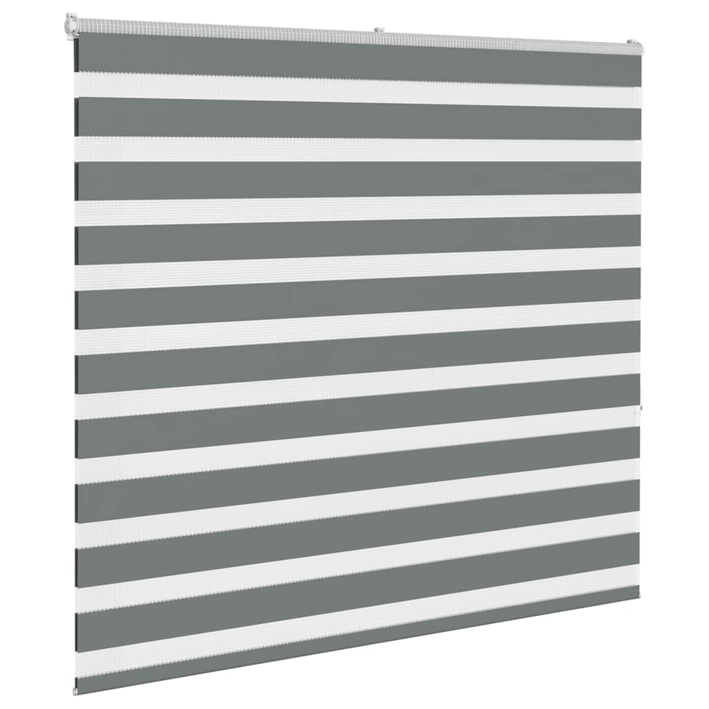 VidaXL store enrouleur zèbre 155x150 cm largeur de tissu 150,9 cm gris foncé