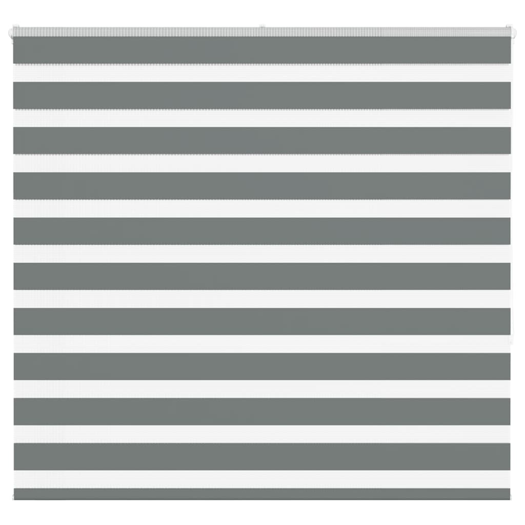 VidaXL store enrouleur zèbre 165x150 cm largeur de tissu 160,9 cm gris foncé