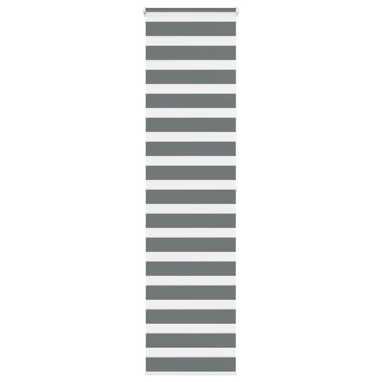 Vidaxl Zebra Rouleau aveugle 65x200 cm Largeur de tissu 60,9 cm Gris foncé