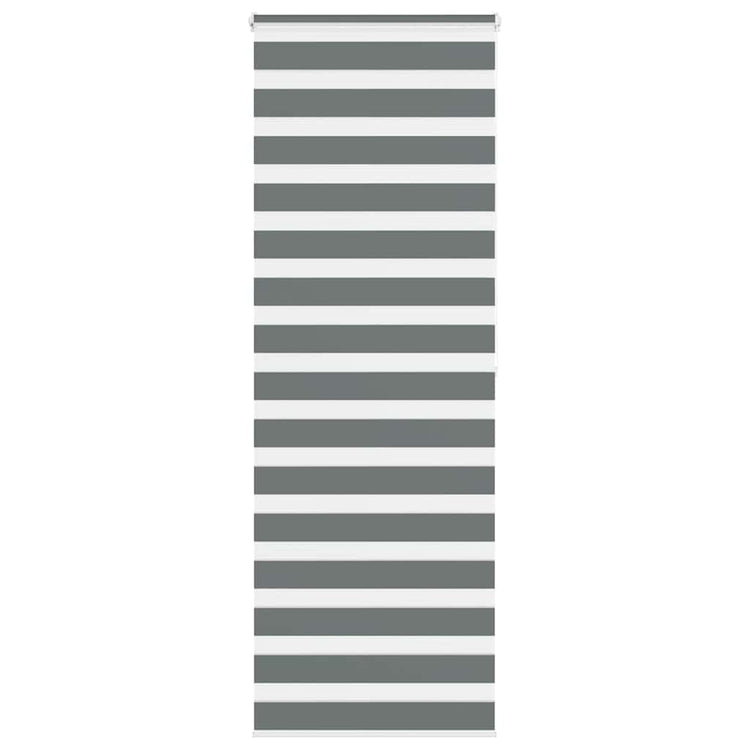 Vidaxl Zebra Rouleau aveugle 75x200 cm Largeur de tissu 70,9 cm gris foncé