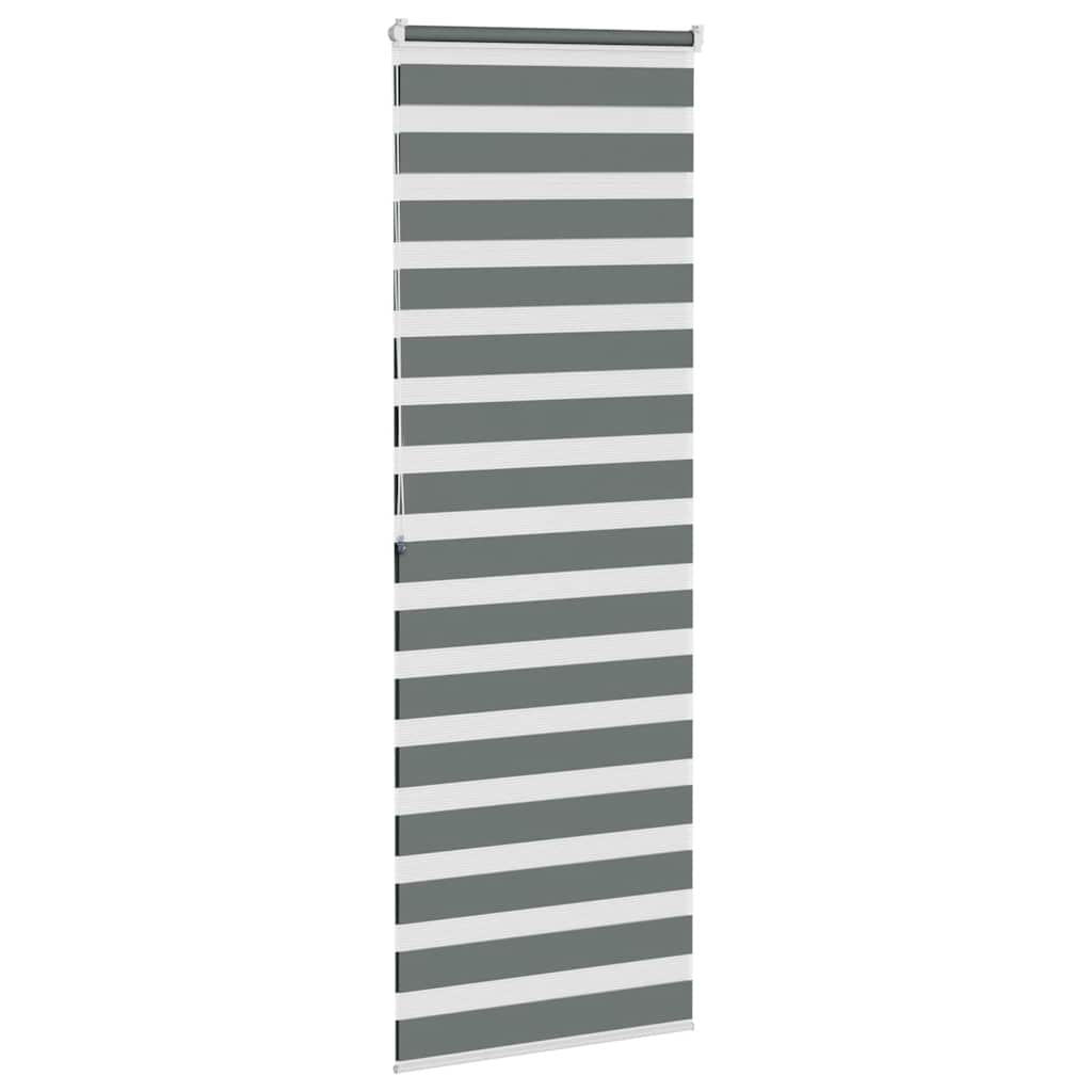 Vidaxl Zebra Rouleau aveugle 80x200 cm Largeur de poussière 75,9 cm Gris foncé