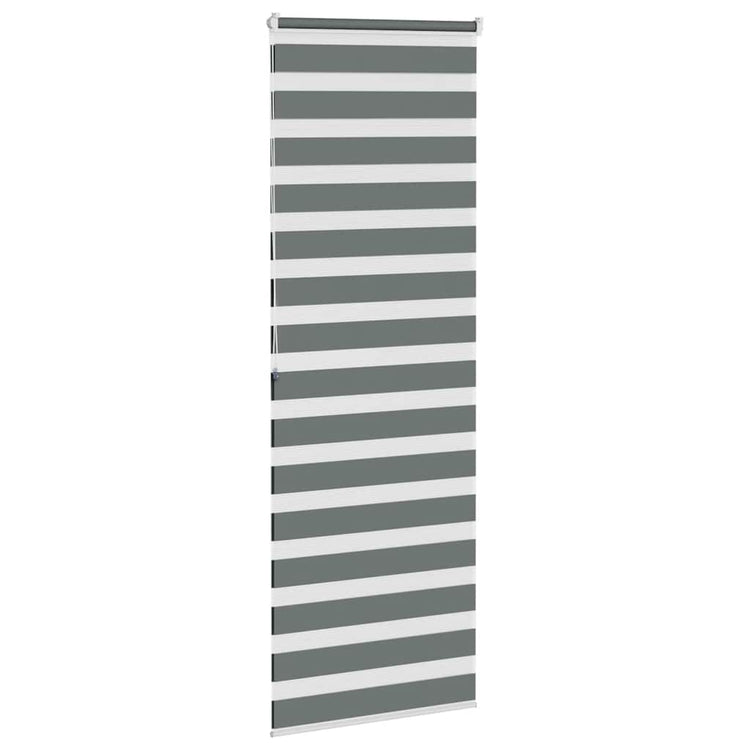 Vidaxl Zebra Rouleau aveugle 80x200 cm Largeur de poussière 75,9 cm Gris foncé